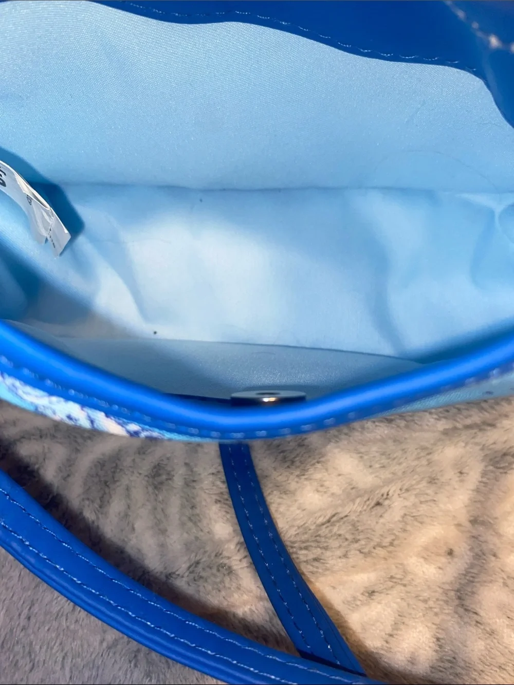 Disney Blue Stitch Crossbody Bag with Pink Heart Accents